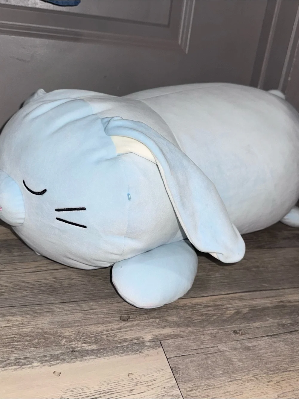 Squishmallows Light Blue Bunny Body Pillow Plush